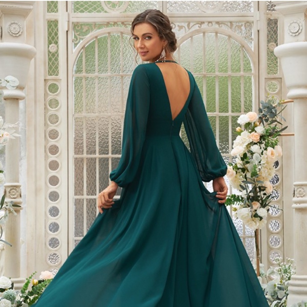Forest green gown / bridesmaids dress. Never worn.
